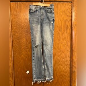 Free People we the free raw split hem jeans